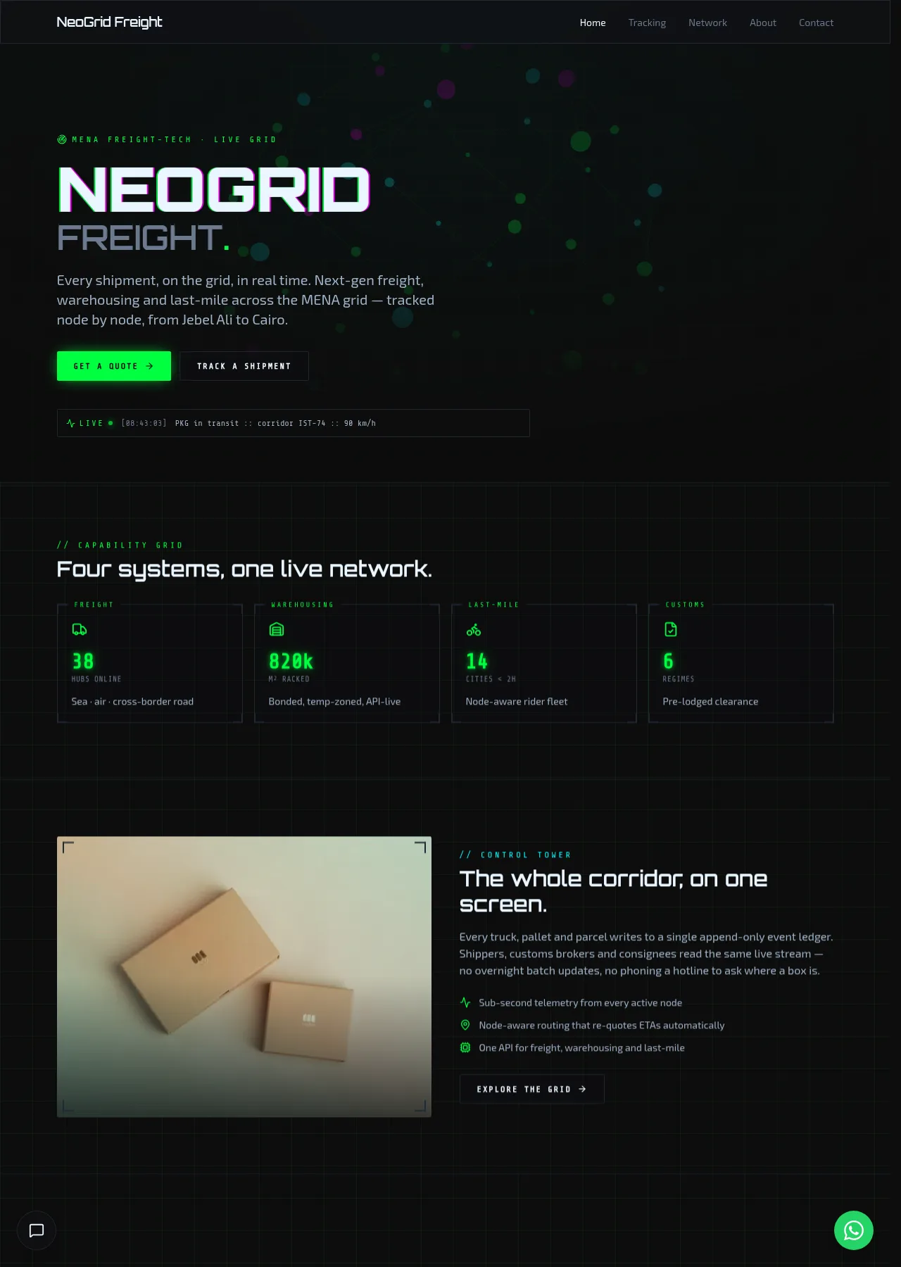 NeoGrid Freight — live